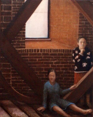 twee vrouwen in een toren